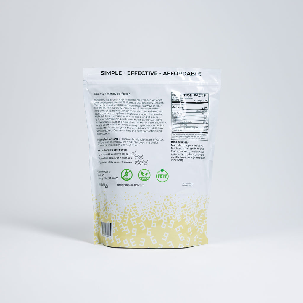Formula 369 Recovery Booster - Vegan 3:1 carb to protein drink mix