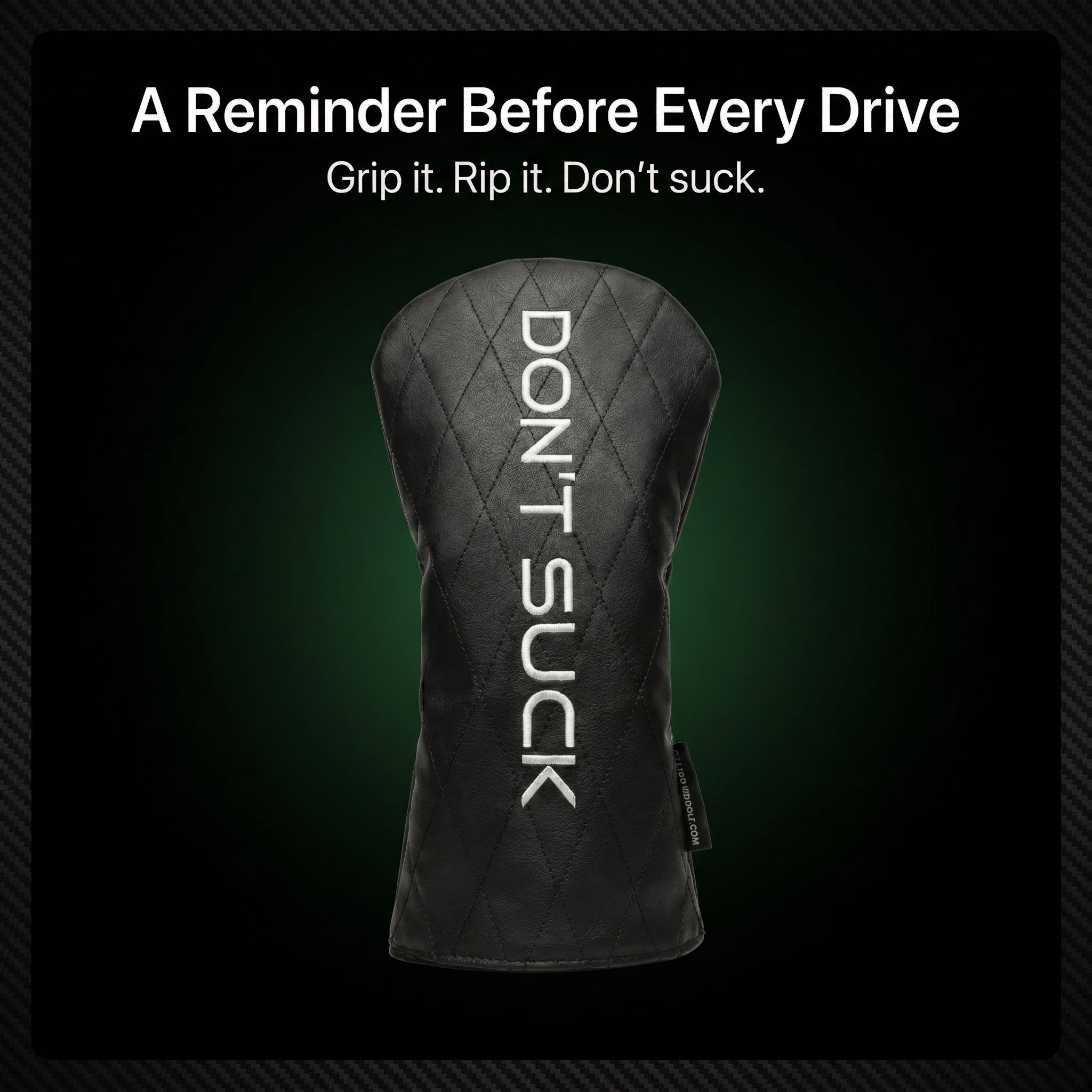 Don’t Suck™ Driver Headcover — Premium Black Diamond Quilted Fit (460cc)