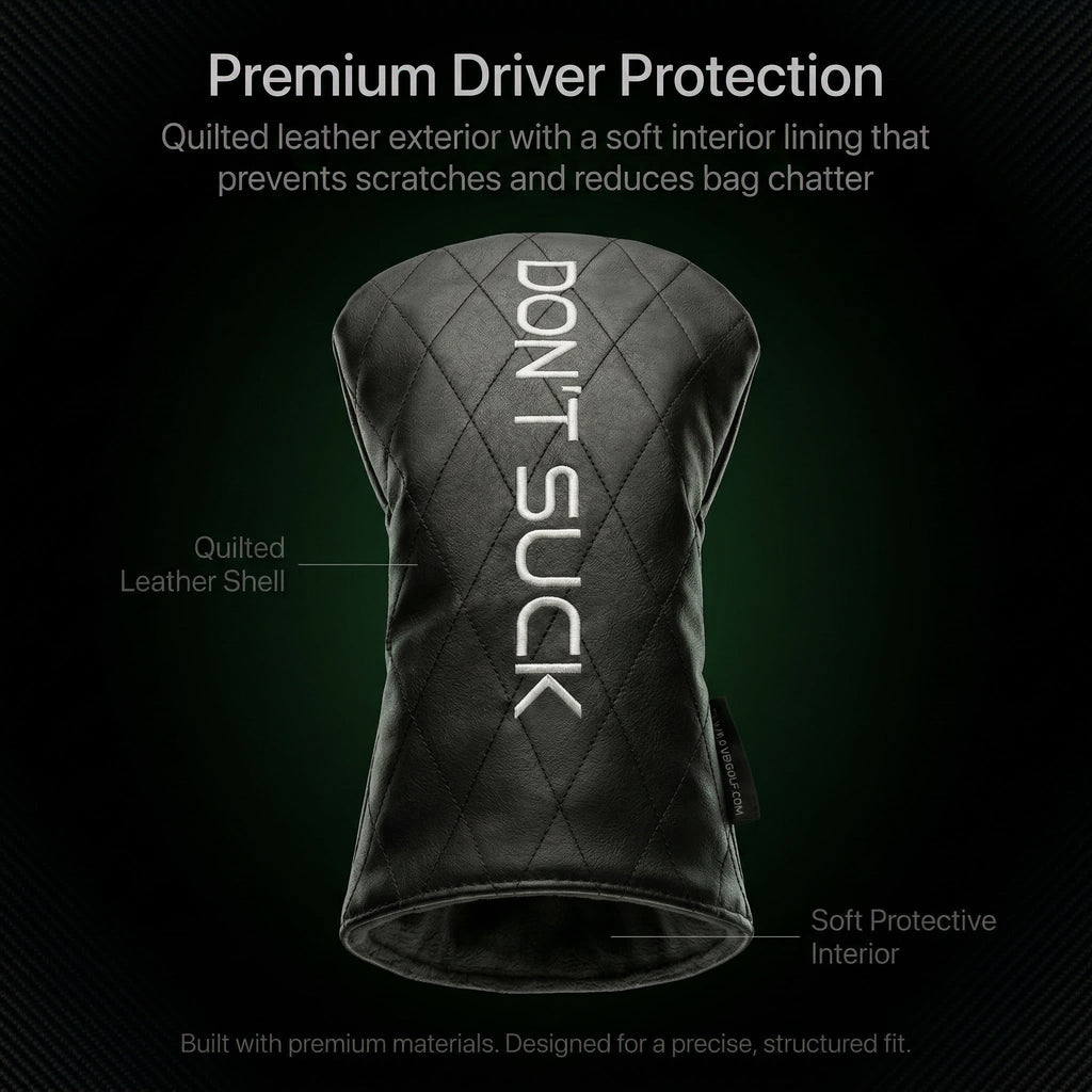 Don’t Suck™ Driver Headcover — Premium Black Diamond Quilted Fit (460cc)
